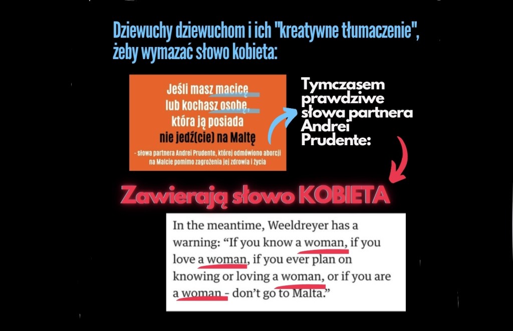Osoba z macicą zamiast kobiety, czyli jak organizacje feministyczne wymazują kobiety odcinek&nbsp;1374748585858