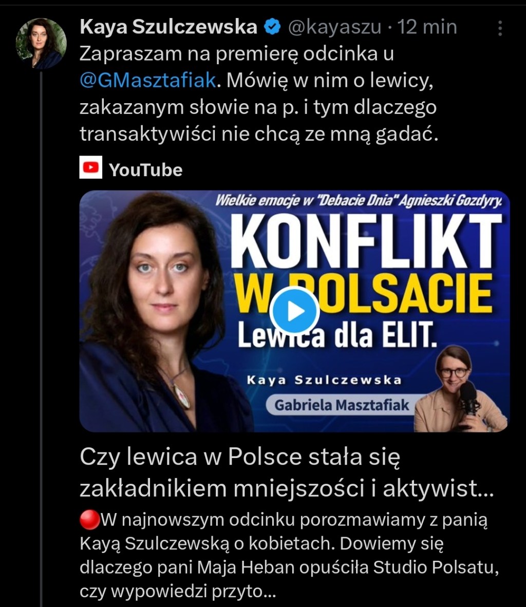Kayaszu u Gabrieli Maszftafiak, dlaczego lewica jest dziś dla elit, a prostytucja to nie&nbsp;praca